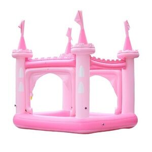 Teamson kids pink princess castle inflatable pool with sprinklers
